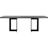 Odet 87" Dining Table in Concrete & Black Metal