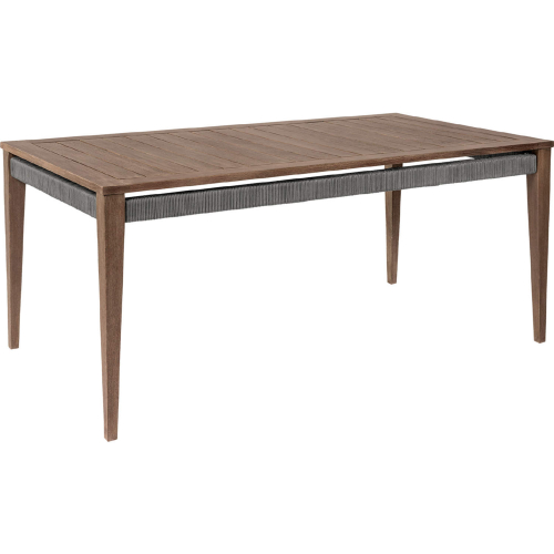 Orbit Outdoor 65" Dining Table in Weathered Eucalyptus Wood