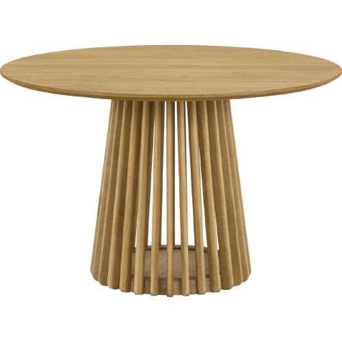 Pasadena 47" Round Dining Table in Natural Oak Finish