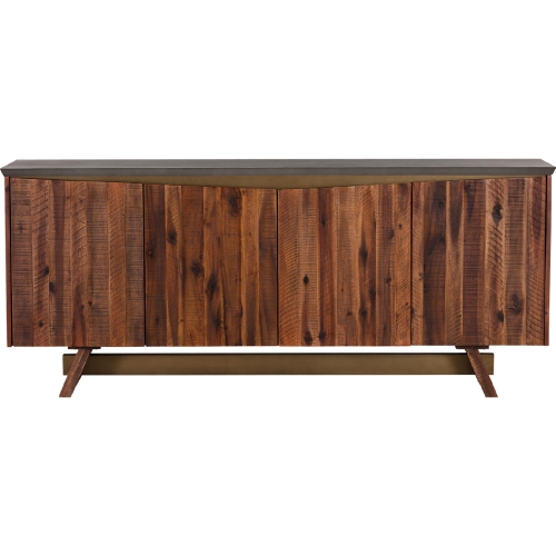 Piccadilly 4 Door Sideboard Buffet in Acacia Wood & Concrete