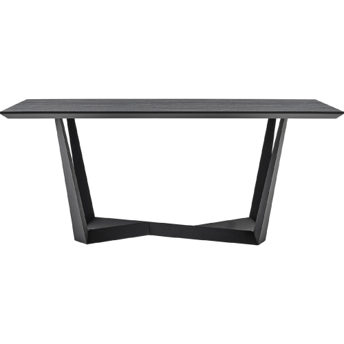 Radford 71" Dining Table in Dark Gray Melamine & Black Metal