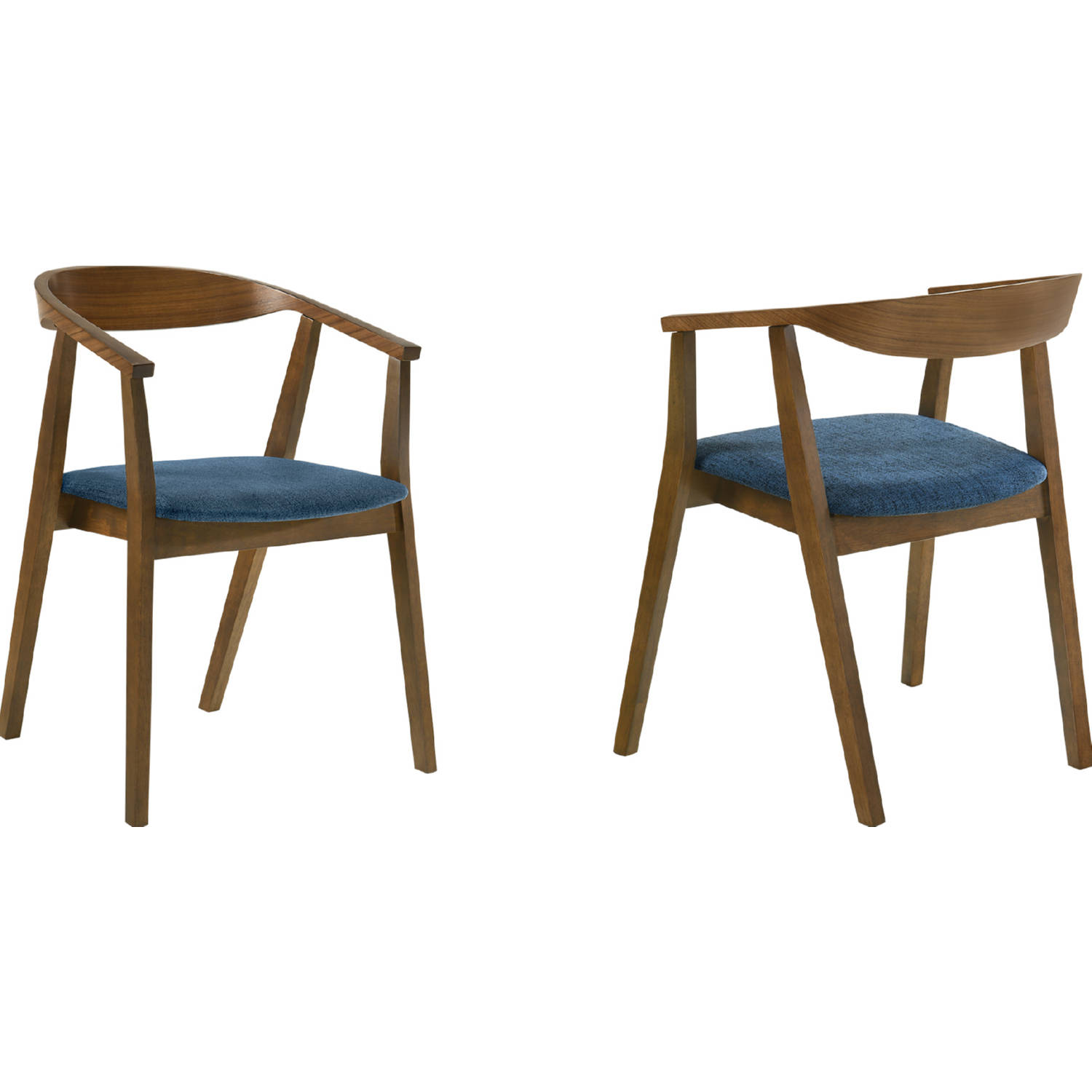 Walnut finish dining discount chairs