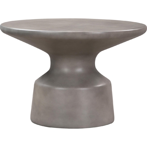 Sephie Round Pedestal Coffee Table in Grey Concrete