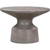 Sephie Round Pedestal Coffee Table in Grey Concrete