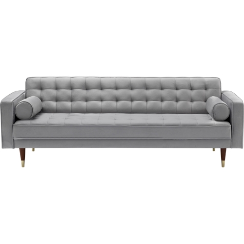 Somerset Sofa in Tufted Grey Velvet