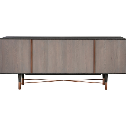 Turin Sideboard Buffet Cabinet in Oak Wood & Copper