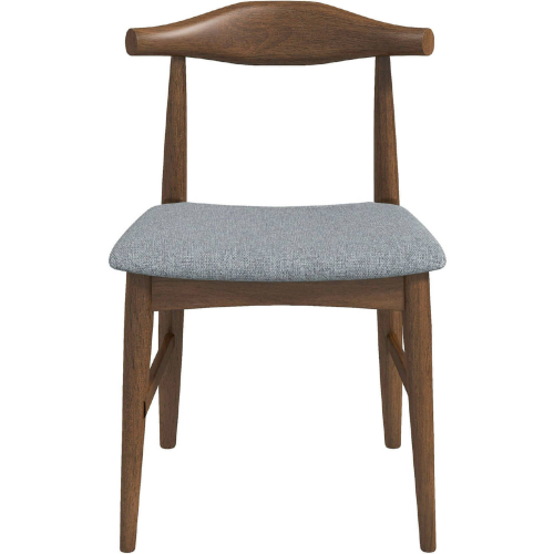 Damian Dining Chair in Grey Fabric & Wood