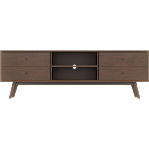 Caroline 71" TV Stand in Walnut Finish Wood