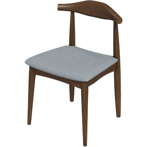 Destiny Dining Chair in Grey Fabric & Wood (Set of 2)