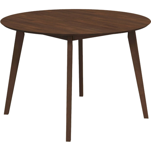 Alina 43" Round Dining Table in Dark Walnut Finish Wood