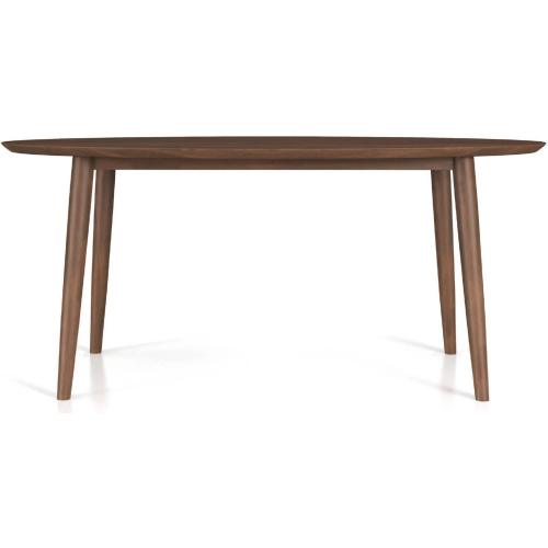 Ada 67" Oval Dining Table in Walnut Finish Solid Wood