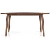 Ada 67" Oval Dining Table in Walnut Finish Solid Wood