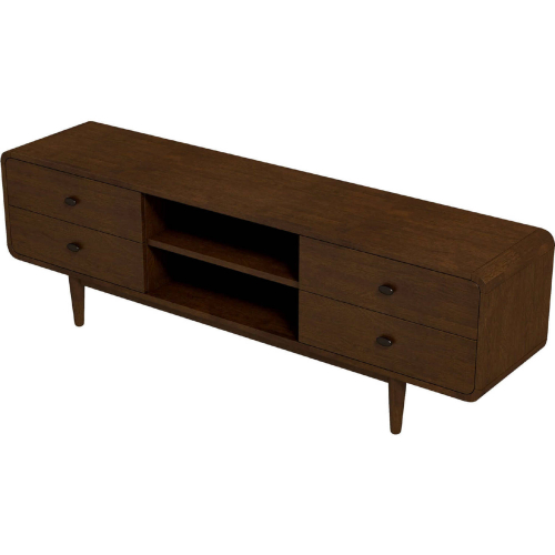 Alexa 71" TV Stand in Walnut Finish Wood