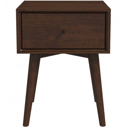 Avery 1 Drawer Nightstand in Walnut Finish Wood