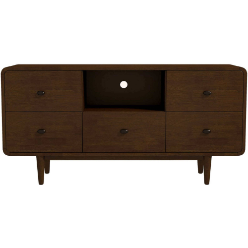 Alexa 59" TV Stand in Walnut Finish Wood