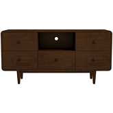 Alexa 59" TV Stand in Walnut Finish Wood