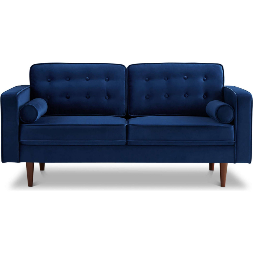 Casey Loveseat in Tufted Blue Velvet