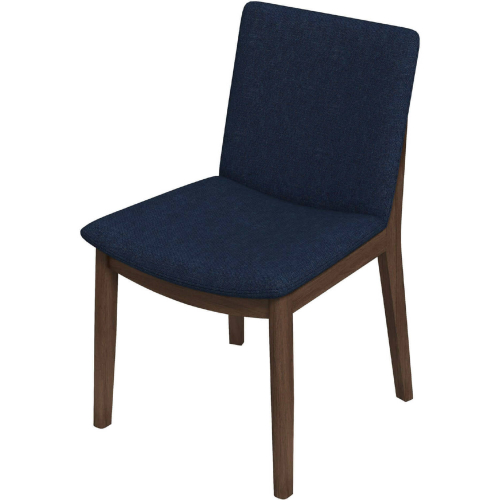 Laura Dining Chair in Blue Linen & Wood (Set of 2)