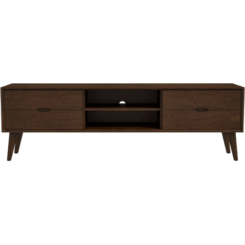 Adrian 71" TV Stand in Brown Finish Wood