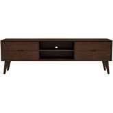 Adrian 71" TV Stand in Brown Finish Wood