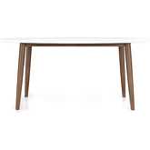 Ada 67" Oval Dining Table in White Finish Solid Wood