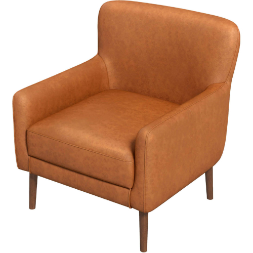 Claire Leather Lounge Chair in Tan Leather