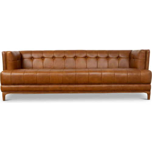 Mara Sofa in Tufted Cognac Leather