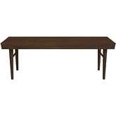 Mia Bench in Walnut Brown Finish Wood