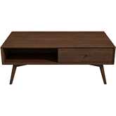 Caroline Coffee Table in Walnut Finish Wood