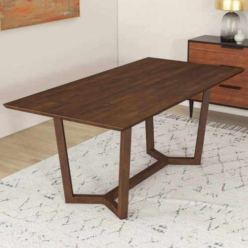 Marina 71" Dining Table in Walnut Brown Finish Wood