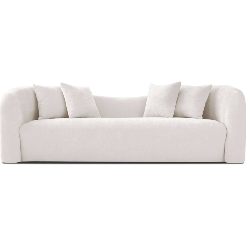 Mason Tight Back Curvy Sofa in White Boucle Fabric