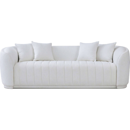 Markus Tight Back Boucle Sofa in White