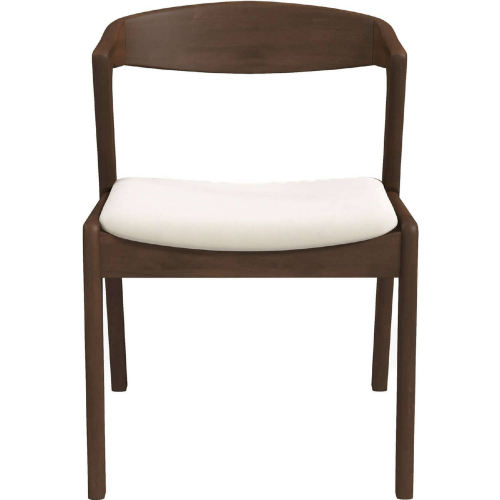 Dakota Dining Chair in Cream Velvet & Wood (Set of 2)