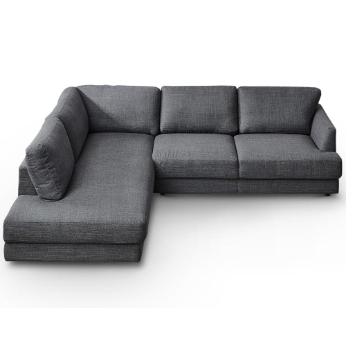 Glander Cozy Sectional Sofa w/ Left Facing Chaise in Grey Linen