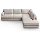 Glander Cozy Sectional Sofa w/ Right Facing Chaise in Cream Linen