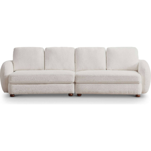 Paton 114.5" Sofa in Cream Boucle Fabric