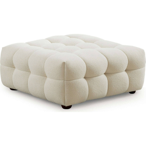 Morrison Ottoman in Tufted Cream Boucle Fabric