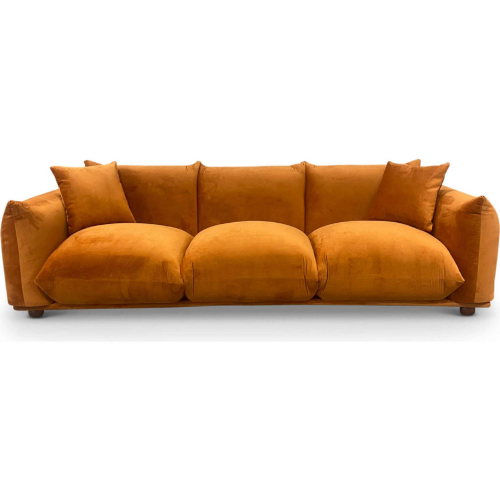 Arlo Sofa in Burnt Orange Velvet