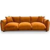 Arlo Sofa in Burnt Orange Velvet