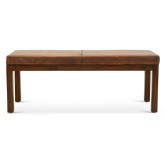 Austin Bench in Antique Tan Leather & Wood