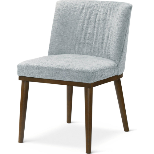 Daley Dining Chair in Grey Fabric & Wood (Set of 2)