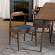 Leon Dining Chair in Wood & Grey Fabric (Set of 2)
