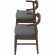 Leon Dining Chair in Wood & Grey Fabric (Set of 2)