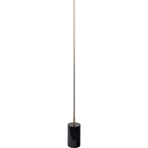 Prism LED Floor Lamp in Brass Gold & Black Faux Marble