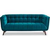 Addison 78" Sofa in Tufted Teal Velvet