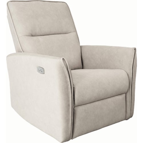 Asheville Power Recliner in Cream Suede