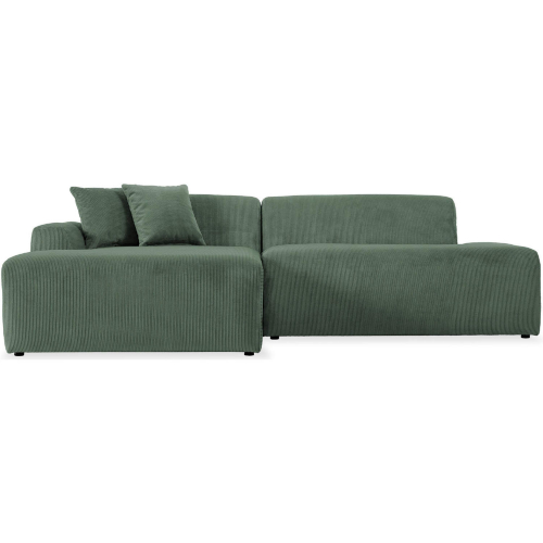 Mar 102" Sectional Sofa w/ Left Facing in Green Corded Velvet