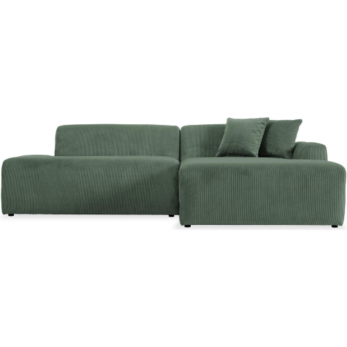 Mar 102" Sectional Sofa w/ Right Facing in Green Corded Velvet