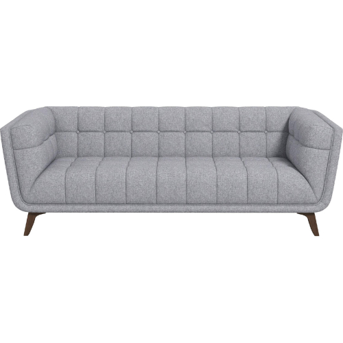 Addison 86" Sofa in Tufted Light Gray Fabric