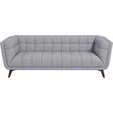 Addison 86" Sofa in Tufted Light Gray Fabric